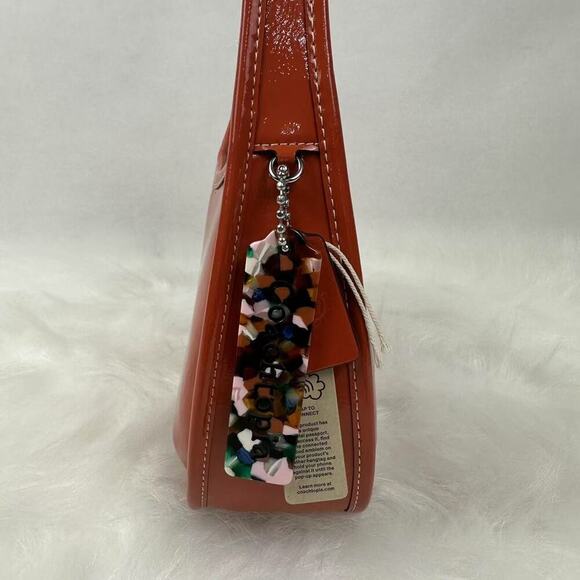 Coach Ergo Shoulder Bag In Coachtopia Leather Orange CQ003 Rainbow NWT - Picture 2 of 7
